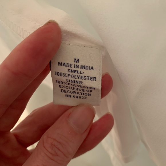 Sabine white maxi dress with blue beadwork - Picture 5 of 6